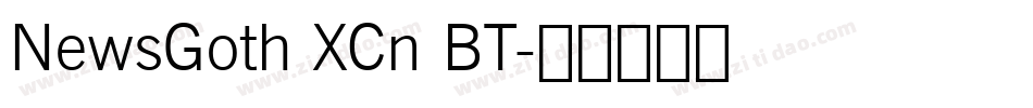 NewsGoth XCn BT字体转换